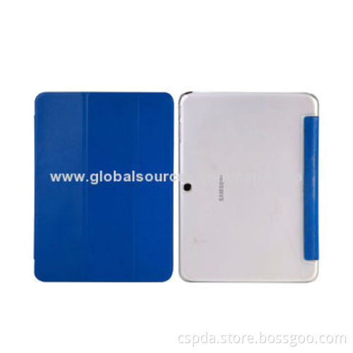 PC Cases for Samsung Galaxy Tab 4 10.1, 3-bar, Ultra-slim Hot Press Back Stand PU